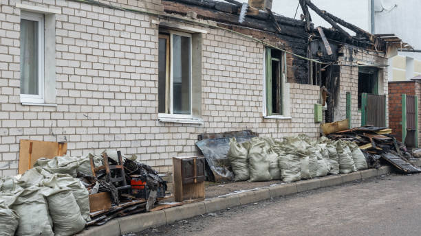 Professional Soot Cleanup technician working in Aurora, TX
